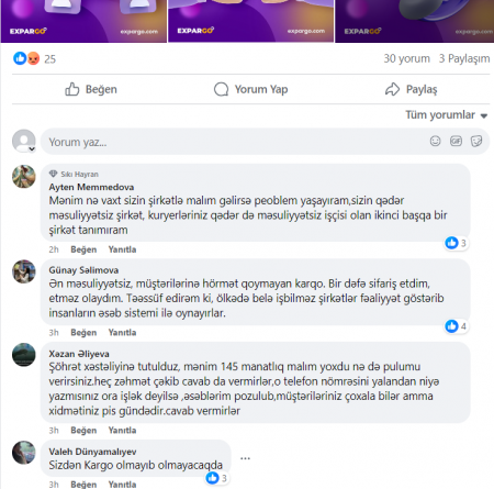 “Expargo”dan şikayətlər artır: “Sifarişləri qəsdən itirib, özlərinə götürürlər” - FOTO