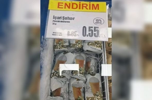 “Araz” market bakteriyalı dondurmaları endirimlə satışa çıxardı – FOTO